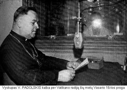 Per Vatikano radiją kalba vysk. V. Padolskis